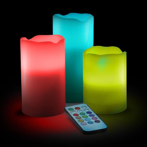 3x LED svíčka na dálkové ovládání Candles