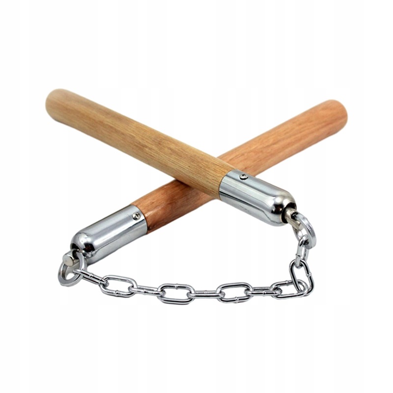 Nunchaku Bruce Lee - dřevěné nunčaky s kovovým řetězem