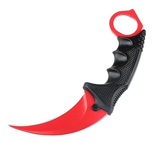 Nůž karambit s pouzdrem - červený