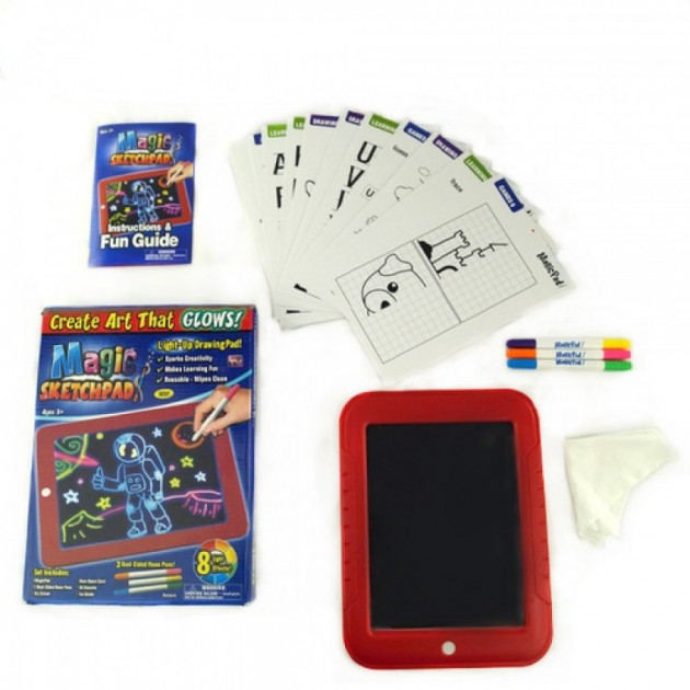 Svítící tabulka Magic Sketchpad - červená 2. jakost