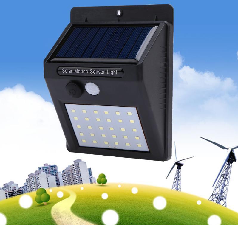 Solární 30 LED svítilna s detekci pohybu