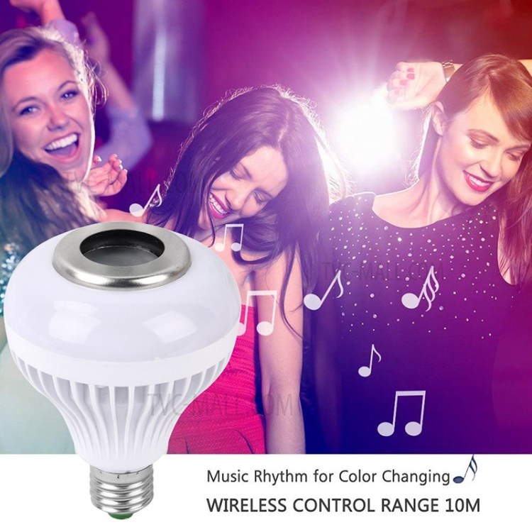 Hudební LED žárovka s ovládačem a bluetooth