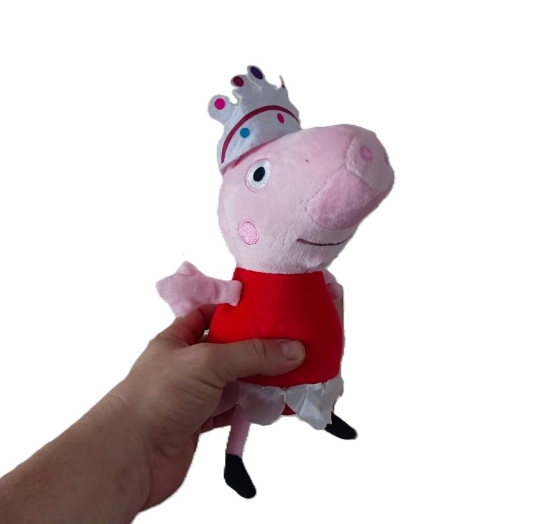 Plyšová hračka prasátko Peppa Pig s korunkou