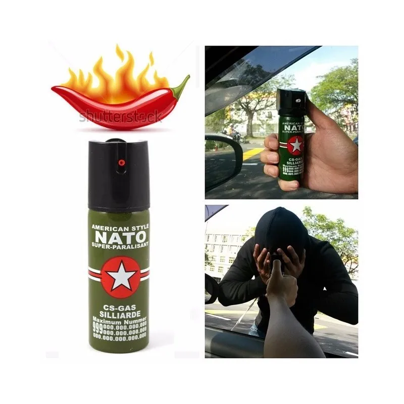 Pepřový sprej NATO 60 ml - zelený