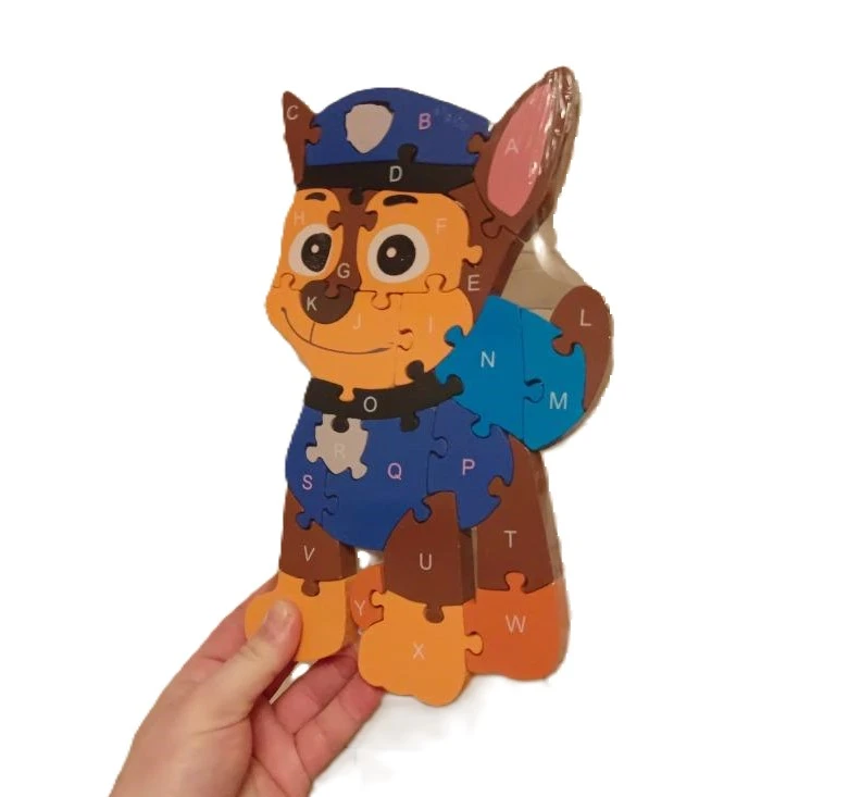Vzdělávací dřevěné Puzzle Tlapková patrola - Chase