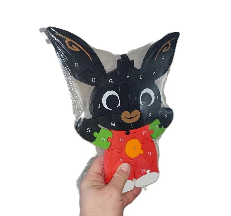 Vzdělávací dřevěné Puzzle králíček Bing