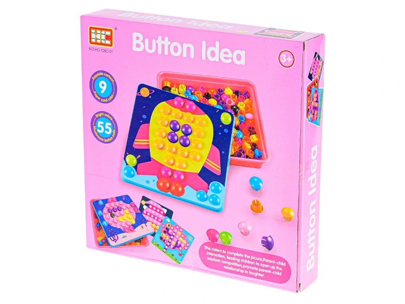 Vzdělávací mozaika Button Idea - růžová