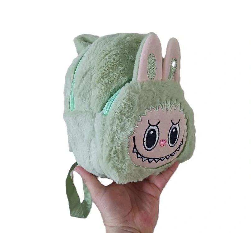 Plyšová hračka batůžek Labubu 26cm - zelený