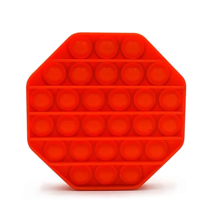 Pop it Antistresová hračka - osmihran červený