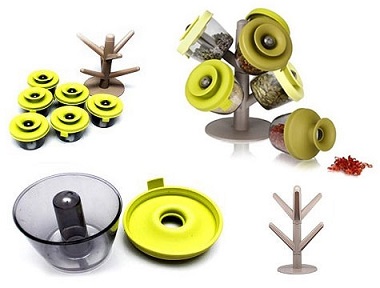 Kořenky se stojanem Pop-Up Spice Rack 