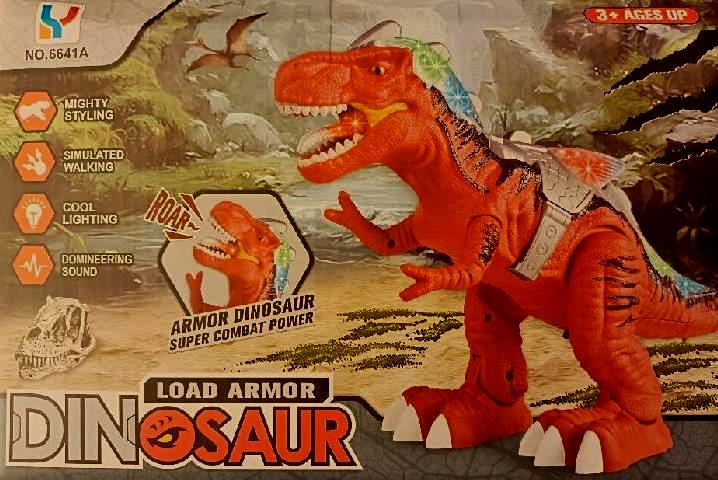 Chodící dinosaurus T-Rex s efekty cihlový - skladem poslední 1 kus!
