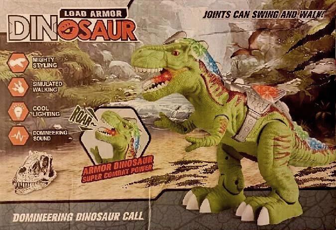 Chodící dinosaurus T-Rex s efekty zelený - skladem poslední 1 kus!