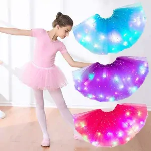 LED svítící sukně pro malé princezny - fialová