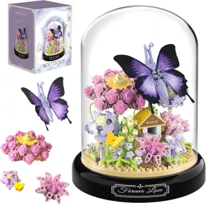 Stavebnice botanická zahrada s květy YKO Boutique P2281 - motýl