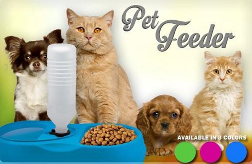 Automatický dávkovač krmiva pro psy a kočky Pet Feeder - modrý