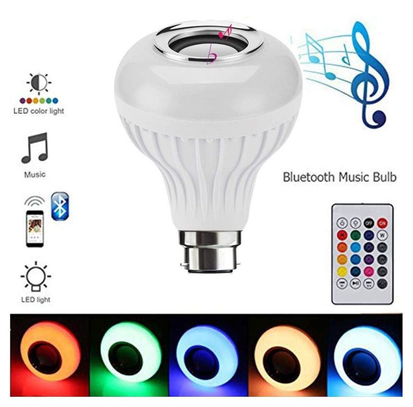 Hudební LED žárovka s ovládačem a bluetooth