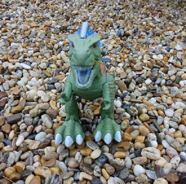 Chodící dinosaurus T-Rex s efekty zelený - skladem poslední 1 kus!