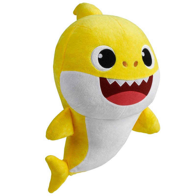 Plyšová hračka žralok Baby Shark se zvukem - žlutý