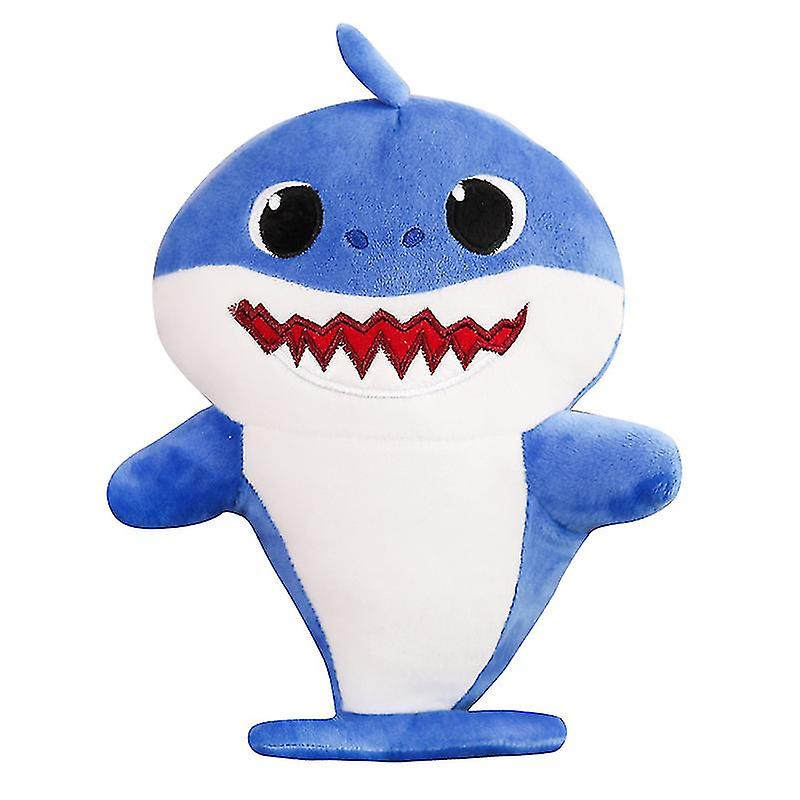 Plyšová hračka žralok Baby Shark se zvukem - modrý