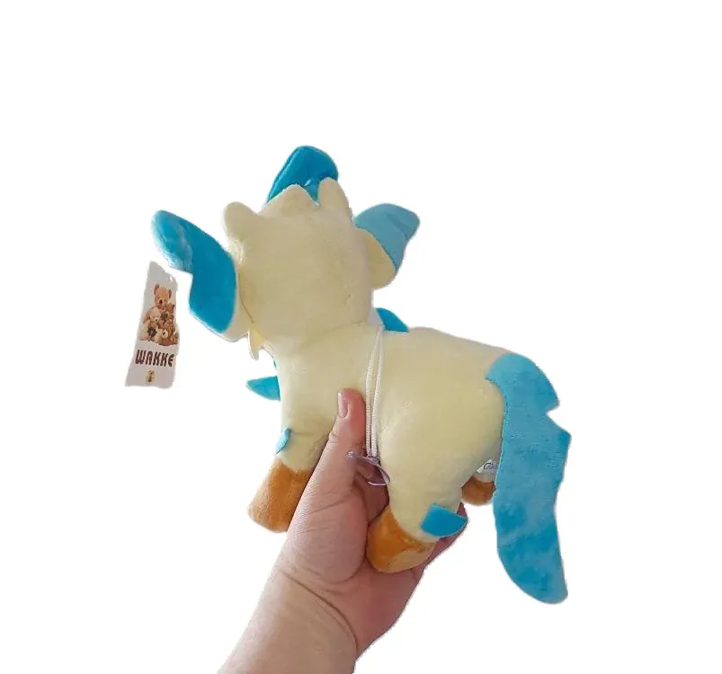 Plyšová hračka pokémon Leafeon - krémový/modrý