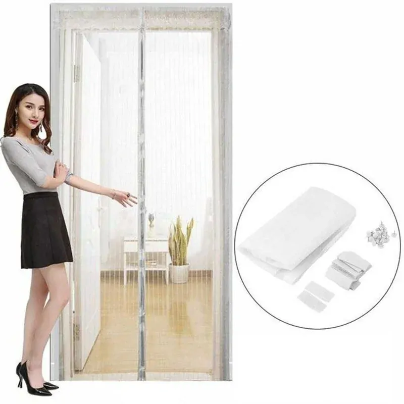 Síť do dveří proti hmyzu s magnety Magic Mesh - bílá