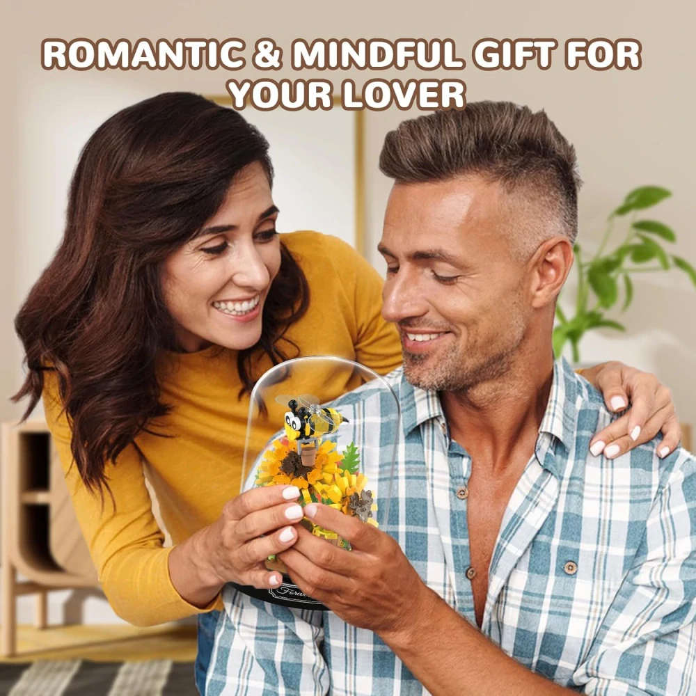 Stavebnice botanická zahrada s květy YKO Boutique P2280 - slunečnice