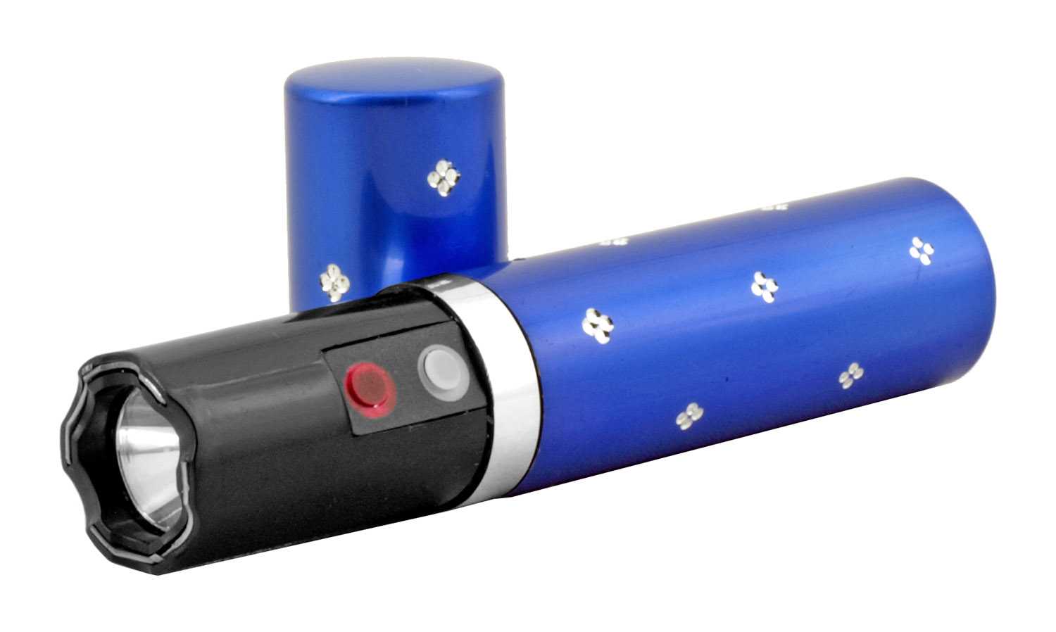 Dámský paralyzér 1202 s LED svítilnou ve tvaru parfému - modrý