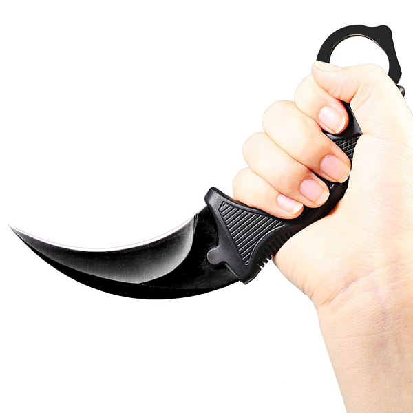 Nůž karambit s pouzdrem - černý