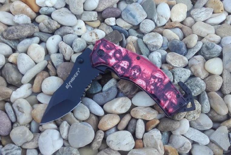 Nůž sklápěcí Elfmonkey 007 - červený/černý