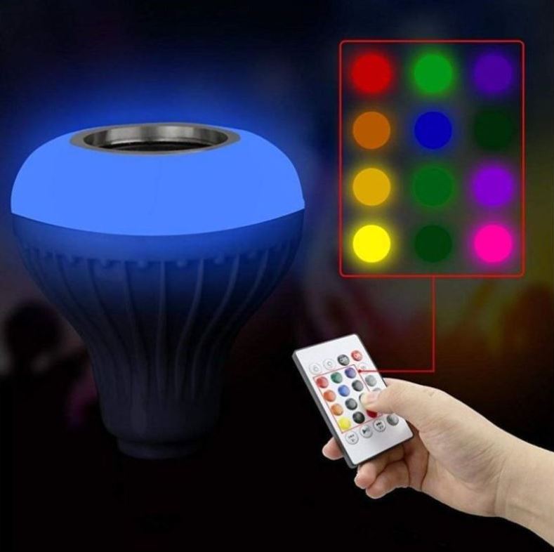 Hudební LED žárovka s ovládačem a bluetooth