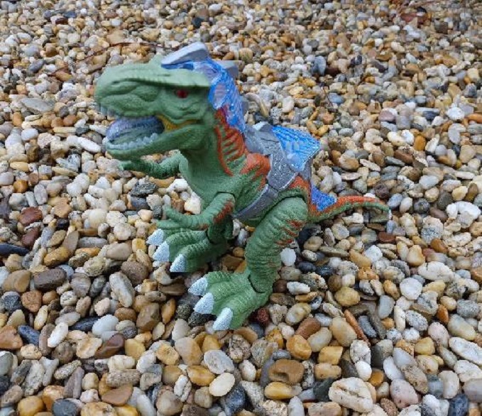 Chodící dinosaurus T-Rex s efekty zelený - skladem poslední 1 kus!