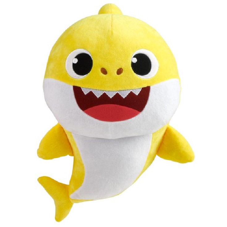 Plyšová hračka žralok Baby Shark se zvukem - žlutý