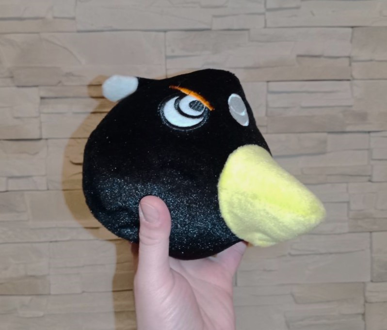 Plyšová hračka Angry Birds 15cm - černý VÝPRODEJ