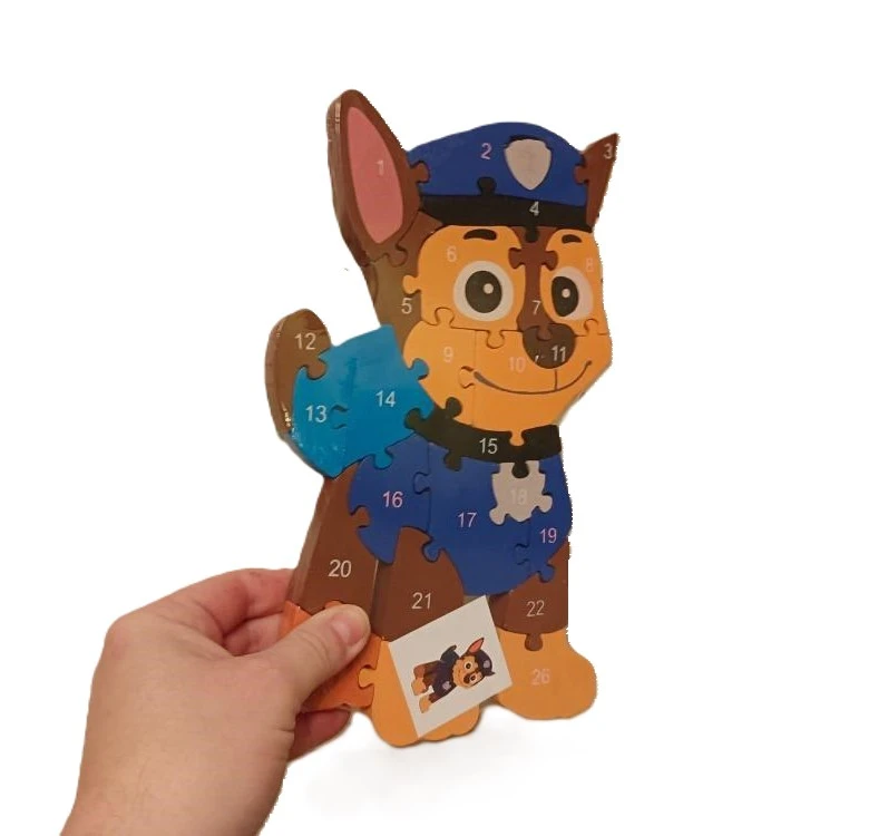 Vzdělávací dřevěné Puzzle Tlapková patrola - Chase