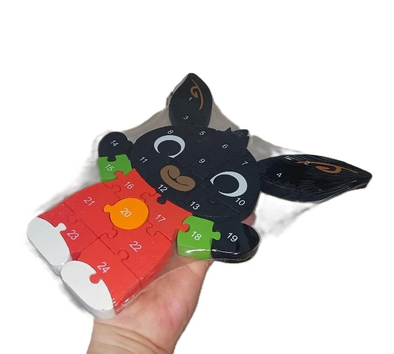 Vzdělávací dřevěné Puzzle králíček Bing
