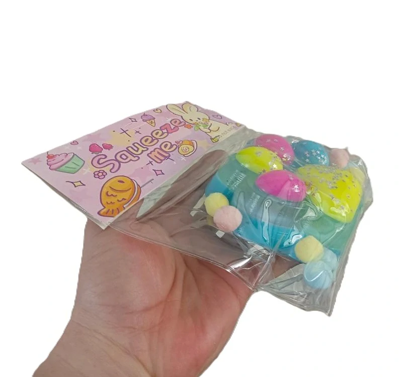 Relaxační silikonová tlapka Squeezy - modrá/multikolor