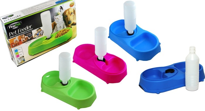 Automatický dávkovač krmiva pro psy a kočky Pet Feeder - modrý