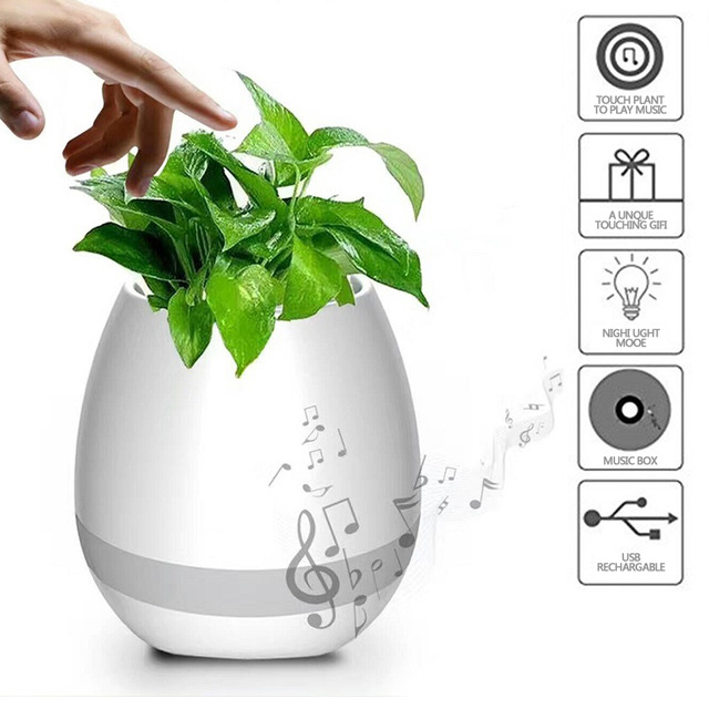 Bluetooth reproduktor ve tvaru květináče - růžový