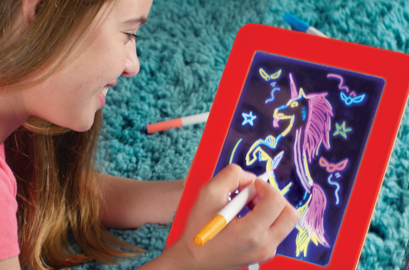 Svítící tabulka Magic Sketchpad - červená 2. jakost