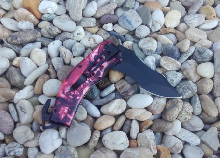 Nůž sklápěcí Elfmonkey 007 - červený/černý