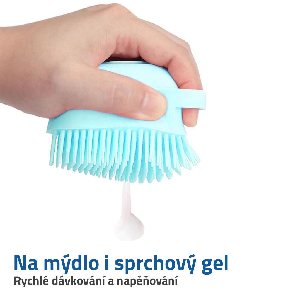 Kartáč s dávkovačem mýdla