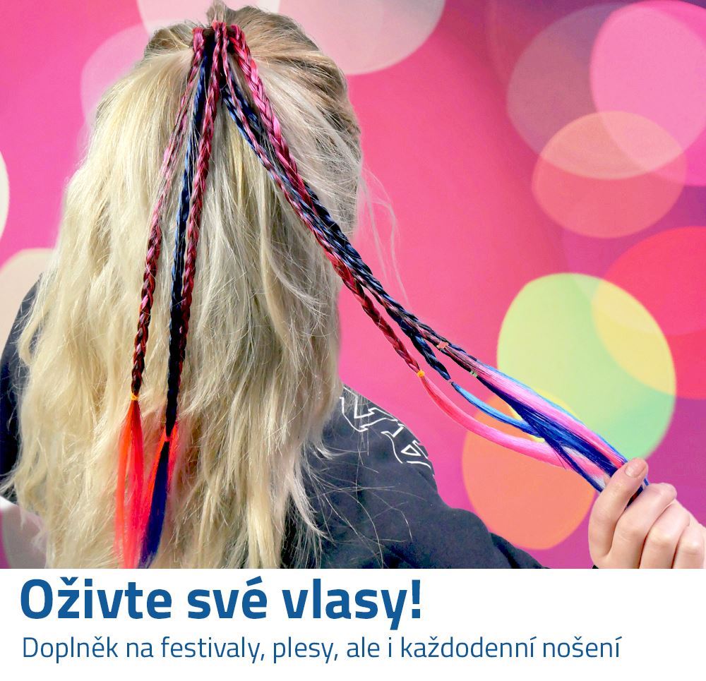 Gumička s copánky - červená