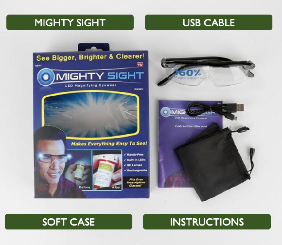 Mighty Sight zvětšovací brýle s LED světlem