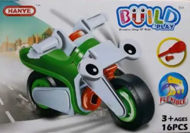 Interaktivní stavebnice Build & Play - motorka