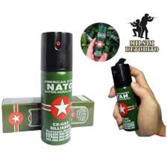 Pepřový sprej NATO 60 ml - zelený