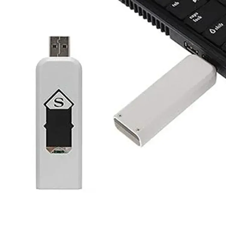 Elektronický USB zapalovač - bílý