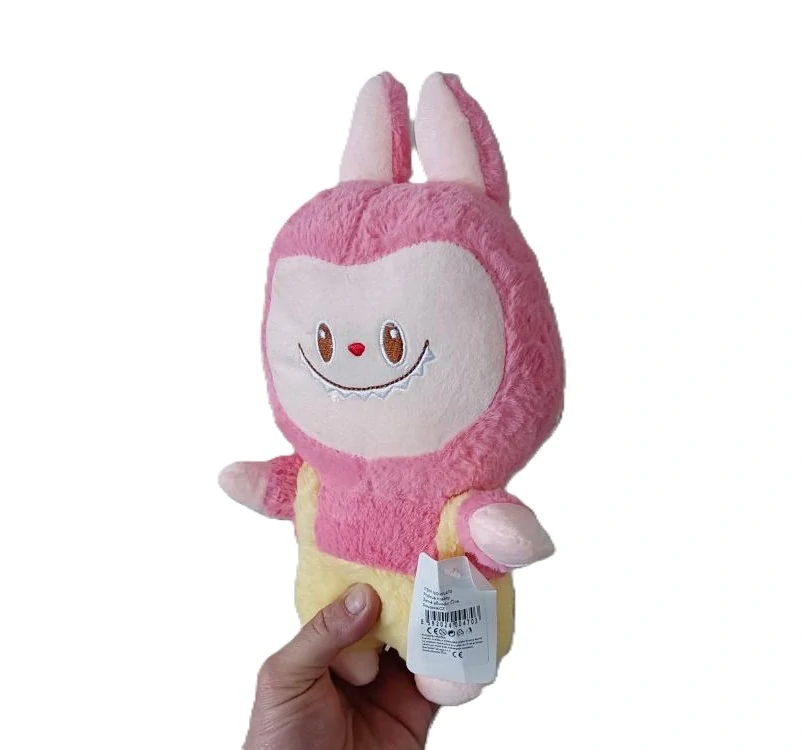 Plyšová hračka Labubu 001 - růžová/žlutá