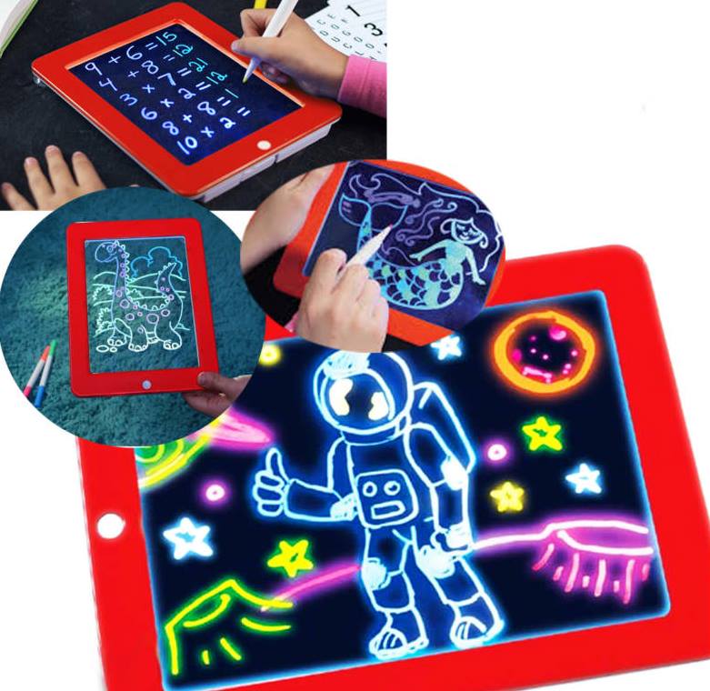 Svítící tabulka Magic Sketchpad - červená 2. jakost