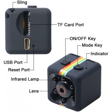 Mini Full HD kamera SQ11 - černá