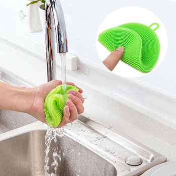 Antibakteriální silikonová houbička - zelená